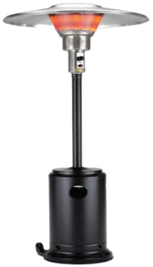 90" Commercial Portable Liquid Propane Patio Heater - Black BURN-2400-BLK