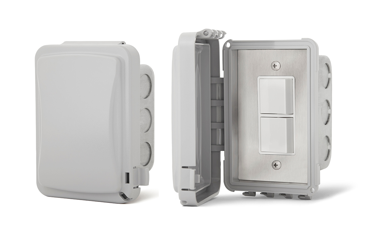 Infratech In Wall Duplex/Stack Switches With Weather Proof Cover For Exposed Exterior Areas