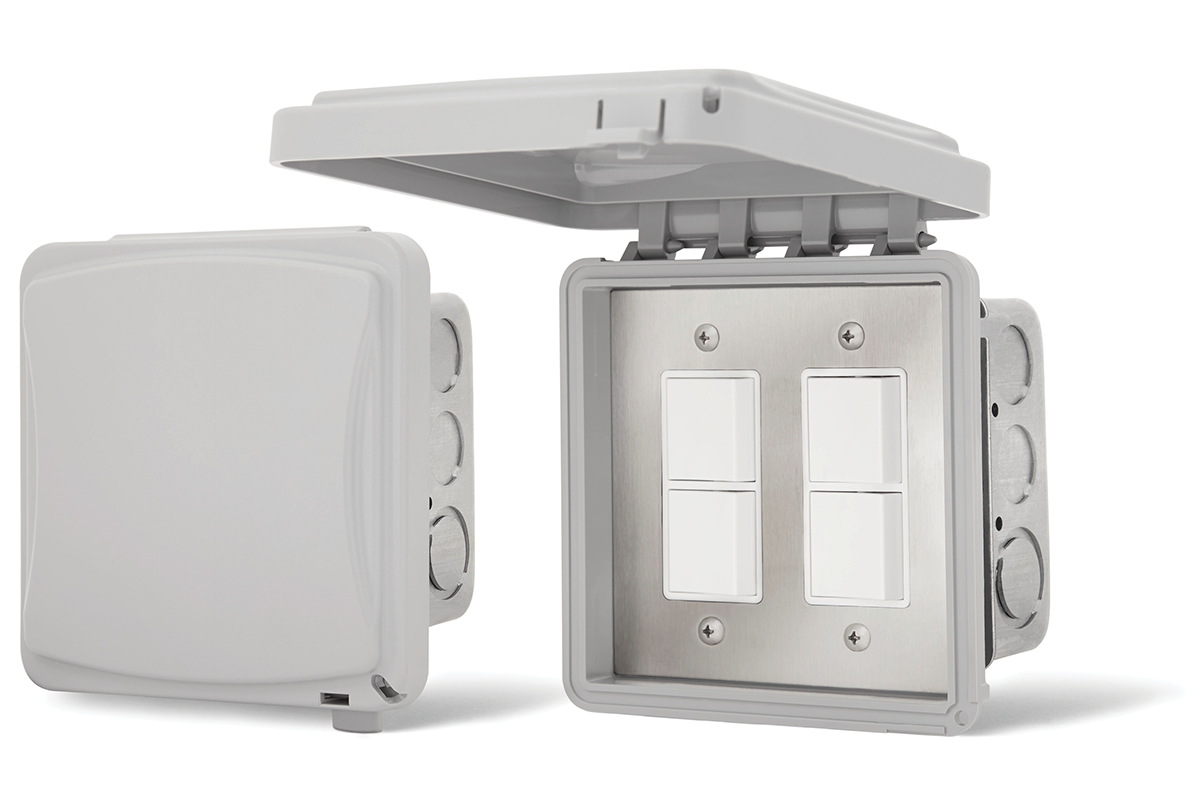 Infratech In Wall Duplex/Stack Switches With Weather Proof Cover For Exposed Exterior Areas - Image 2