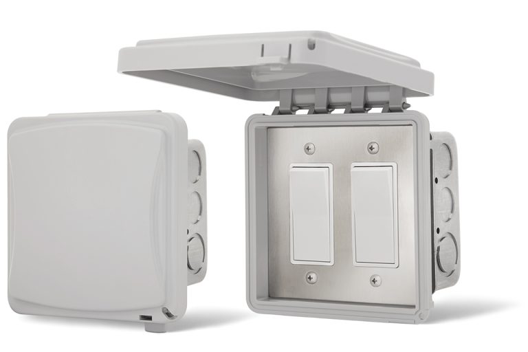 Simple On/Off Switches With Weather Proof Cover For Exposed Exterior Areas