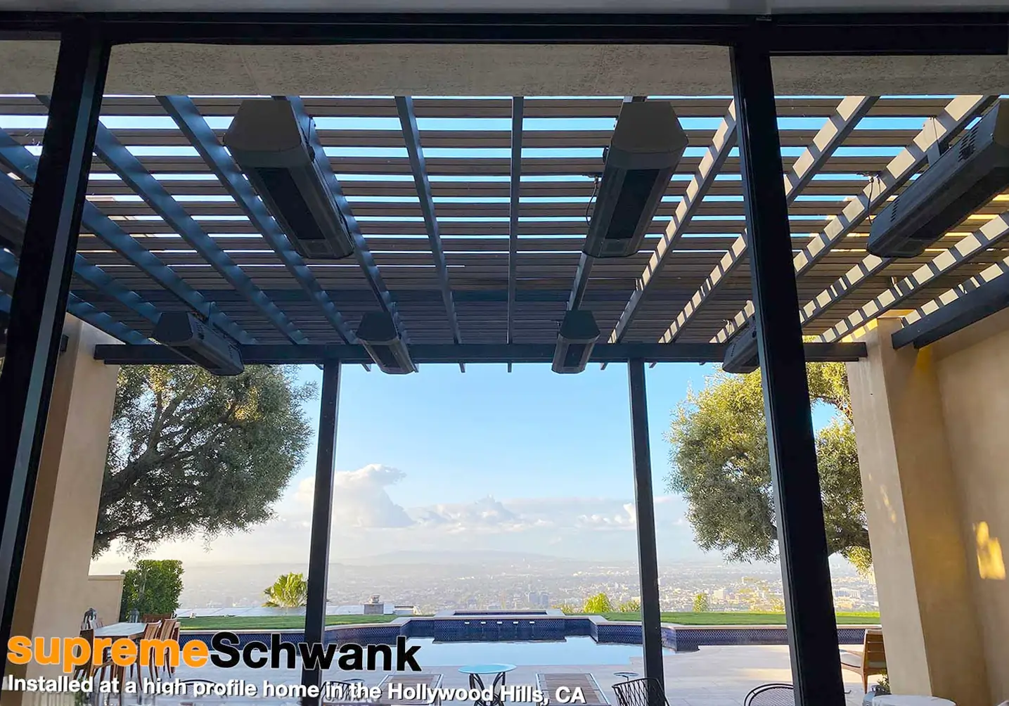 private residential patio installation of supreme schwank heaters