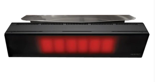 HeatStar Architect Collection Radiant Glass Front Dual Fuel Natural Gas Or Liquid Propane Patio Heater
