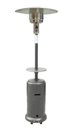 87" Hammered Silver Portable Liquid Propane Patio Heater