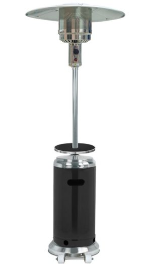 87" Two Tone Black & S/S Portable Liquid Propane Patio Heater